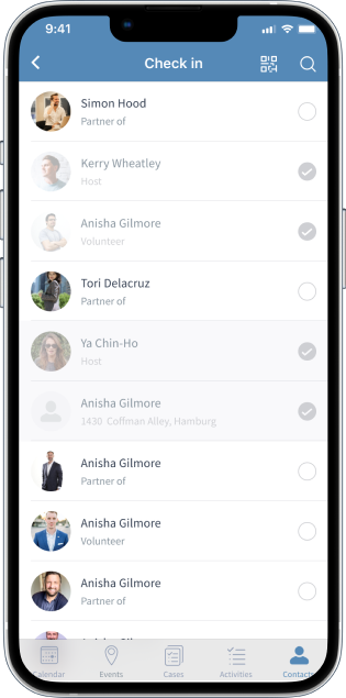 View and update contacts